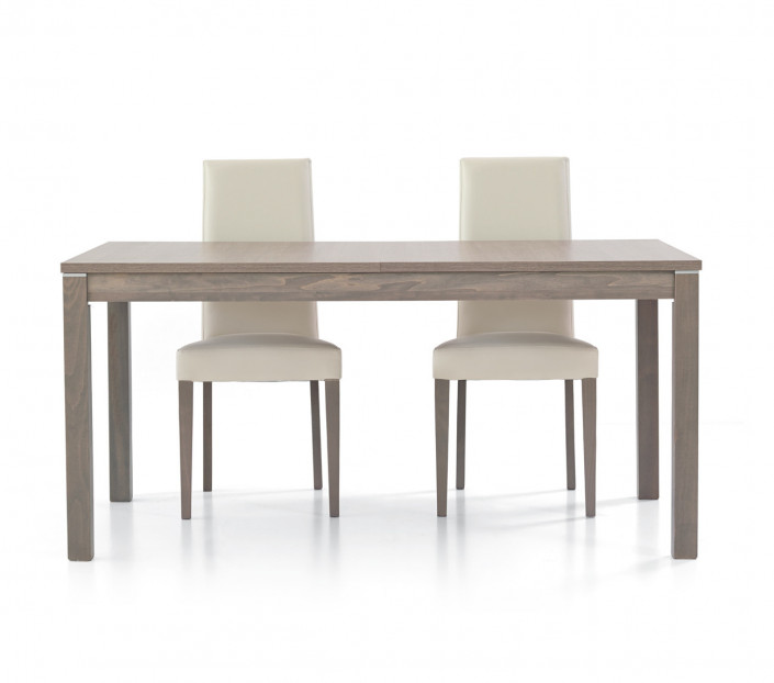 Tavolo in legno 160x90 allungabile in rovere grigio Matteo
