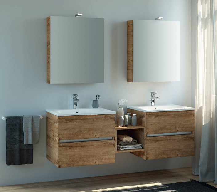 Composizione bagno con doppio lavabo Izar - MIT Design Store